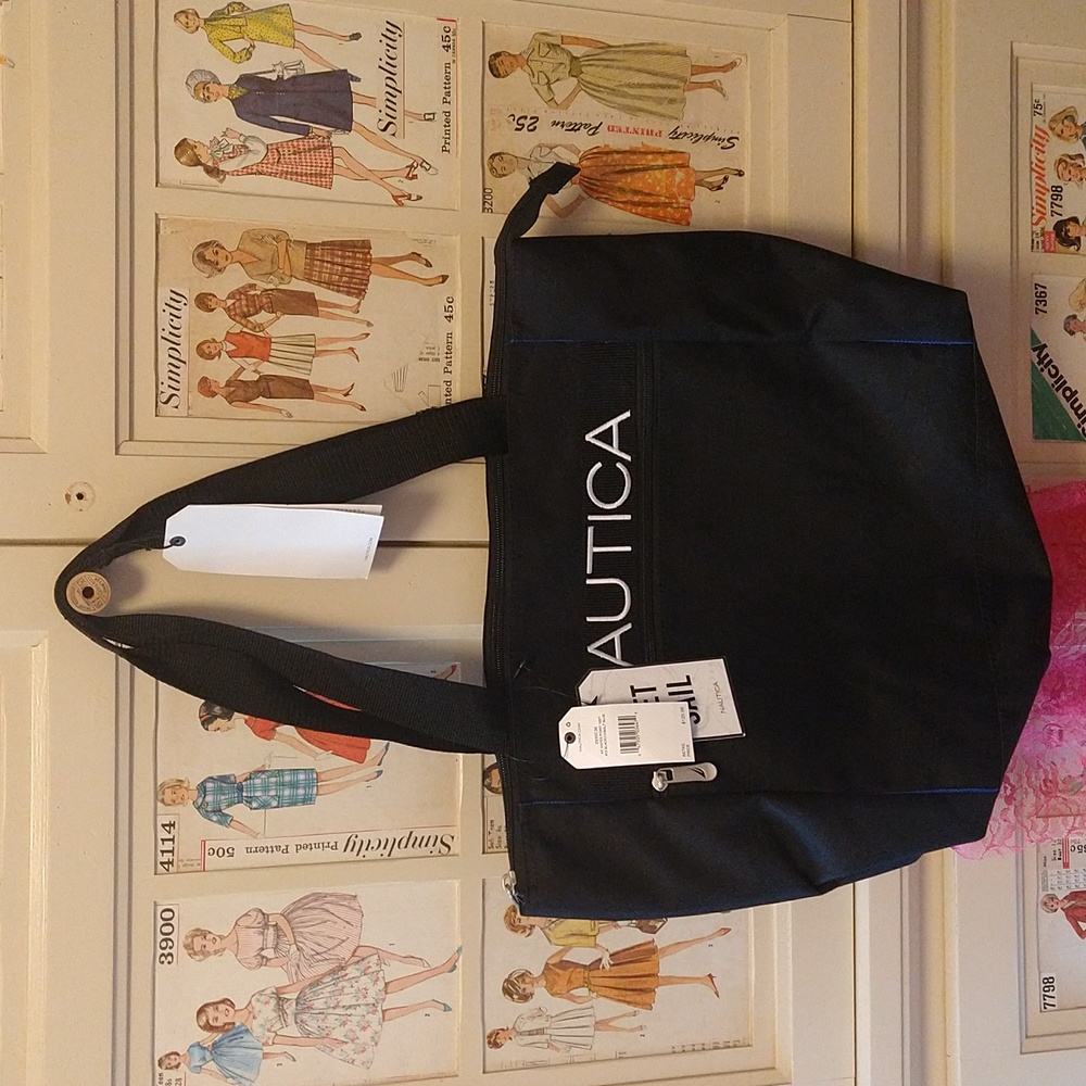 NWT Nautica black "Boat Tote" bag